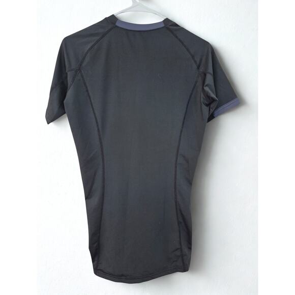 TESLA Compression Shirt Mens Medium Black Short Sleeve Performance Active Gym - Picture 2 of 6